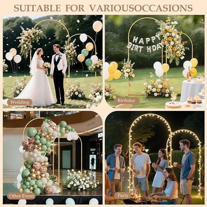 2 Pack Metal Arch Backdrop Stand Balloon Arbor Frame | Party Arch Stands - Image 7