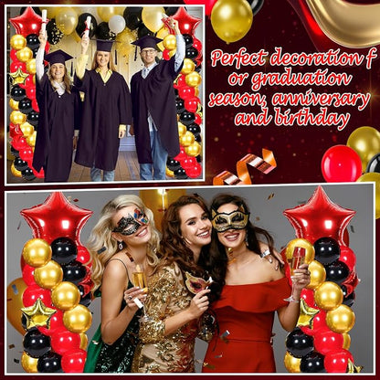 Gejoy Red Black Gold Balloons Column Stand Kit Adjustable Tower Stand from 1.4 - Image 5