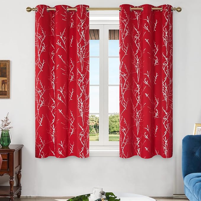 Deconovo Living Room Curtains 63 Inches Long, Thermal Insulated, Room Darkening - Image 2