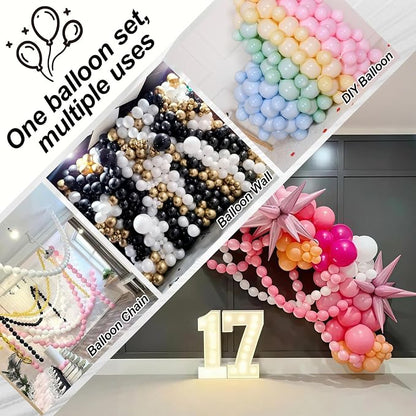 Pastel Pink and White Linking Balloons - Image 3