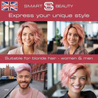 Metallic Rose Gold Hair Dye Demi-Permanent, Toner for Bleached Hair, Anti-Breakage Plex Hair Care, Vegan Hair Dye, Cruelty-Free, 100% Grey Coverage, Rose Hair Color, All Hair Types by Smart Beauty