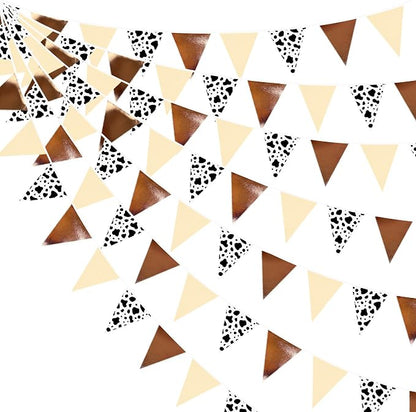 32Ft Western Party Decorations Western Cowboy Triangle Banner Flag Fabric by pinkblume