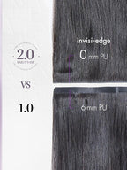 LUVME Invisible Clip in Hair Extensions, Silky Straight 24 Inch 2 Pack 220g 12pcs Human Hair Invisible Clip ins Hair Extensions Natural Black Hair for Women