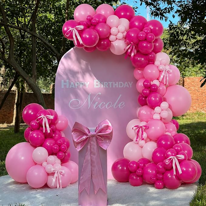 Pink Balloon Arch Kit, Hot Pink Balloons - Image 6