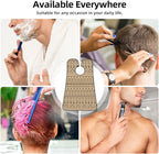 Beard Hair Catcher Bib, Waterproof Non-Stick Grooming Apron for Shaving Trimming, Perfect for Men Dad, Black Mud Beige and Brown Traditional Ethnic African Mudcloth White Abstract Boho Shave Bib