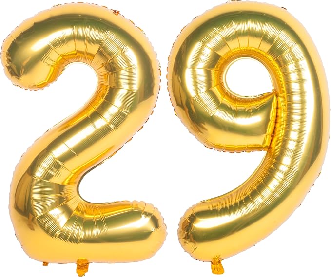 40 Inch gold Number Balloons 29 Helium Foil Mylar Balloon | Birthday Party by Exquisitehighqualitypartydecorationstomeetyoureveryneed%EF%BC%81