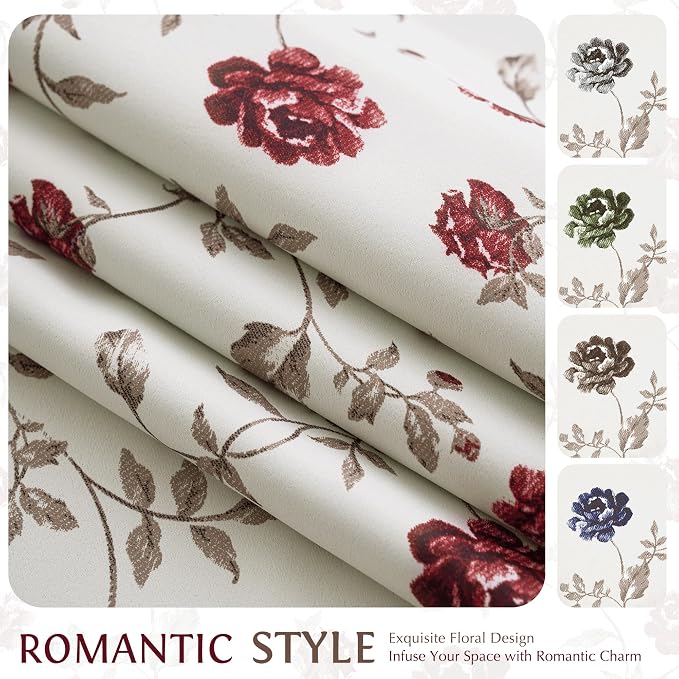 Beauoop Floral 100% Blackout Curtains - Image 8