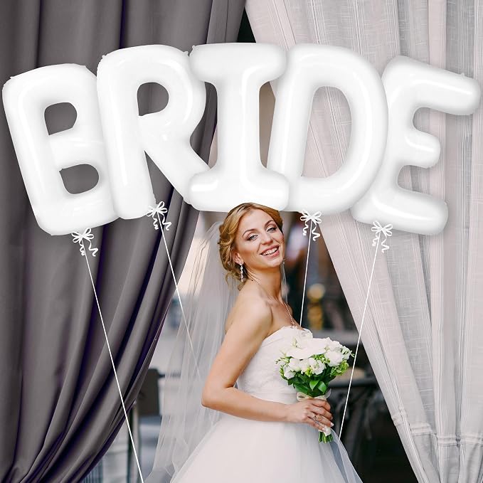 KatchOn Bride Balloons White 40 Inch, Bachelorette Party Decorations | White - Image 6