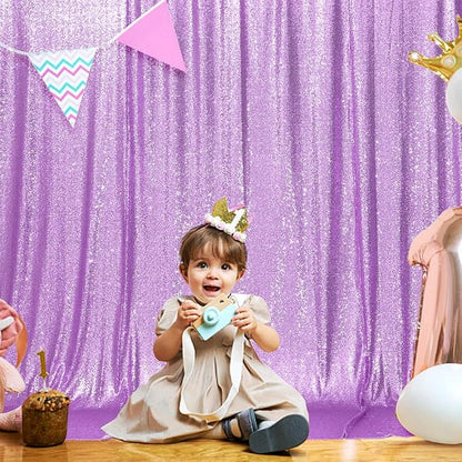SquarePie 8x10ft Lavender Sequin Backdrop, High Density Non-Transparent Glitter - Image 8
