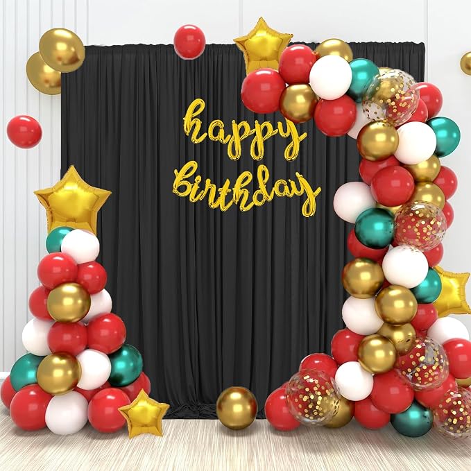 10x10ft Wrinkle Free Black Backdrop Curtain - Image 6