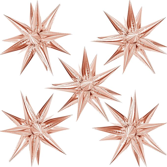 ZAKVOOR 60 Pcs Star Balloons 12 Spike Foil Explosion Party Decoration Balloons by ZAKVOOR