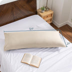 Bare Home Microfiber Body Pillow Cover - Ultra Soft & Cooling - Double Brushed - Envelope Closure - Easy Care (20''x54'' Body Pillow Cover, Sand)