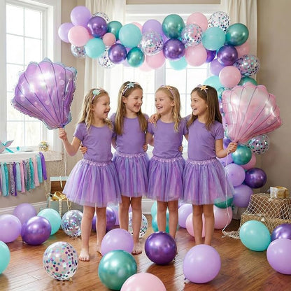 Mermaid balloons Pink Purple - Image 6