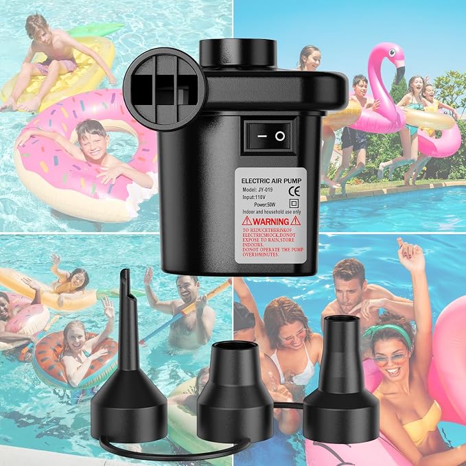 Electric Air Pump for Inflatables, Portable Quick-Fill Air Pump - Image 8