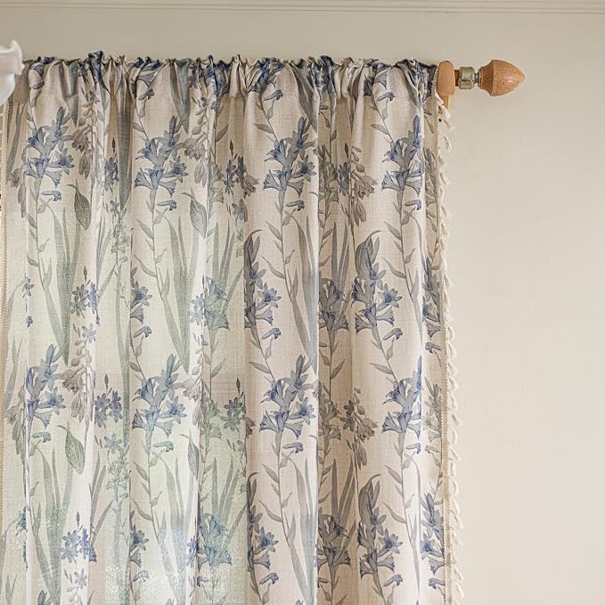 ENJOYBRIDAL Floral 96 Inch Curtains - Image 2