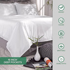 Queen Pillowcases by Pure Bamboo, Genuine 100% Organic Viscose Derived from Bamboo, Luxuriously Soft & Cooling, Double Stitching, Envelope Closure (2 Queen Pillowcases, Stone Grey)