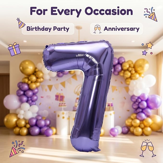 YPSelected 32 Inch Large Foil Helium Number Balloon Birthday Wedding Party 0-9 - Image 4