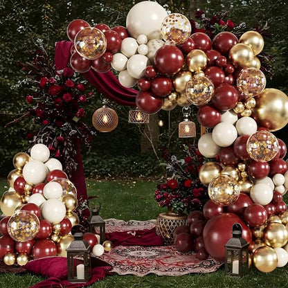 Burgundy Balloon Arch Garland Kit - Image 2