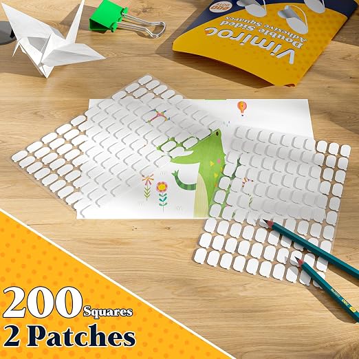 200Pcs Double Sided Sticky Dot Stickers Removable Round Putty Clear Sticky Tack - Image 7