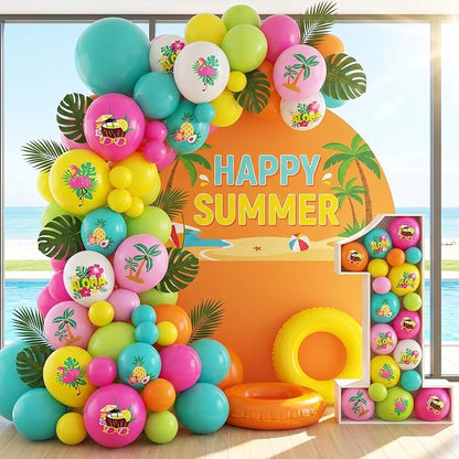 FunHot Tropical Balloons, 12 Inch Colorful Aloha Hawaiian Helium Latex Balloons - Image 5