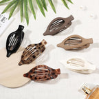 Flat Hair Clips for Women - 6 PCS French Flat Claw Clips Medium Hair Clips for Girls Large Hair Claw Clips for Thick or Thin Hair Strong Hold No Slip Hair Accessories for women (Transparent)