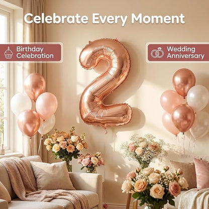 YPSelected 32 Inch Large Foil Helium Number Balloon Birthday Wedding Party 0-9 - Image 6