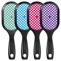 4 Pack Vented Detangling Hair Brush - Detangler Hairbrush with Soft Bristles for Effortless Tangle Free - Ideal for Wet Dry or Curly Damaged Hair for Women Men Kids
