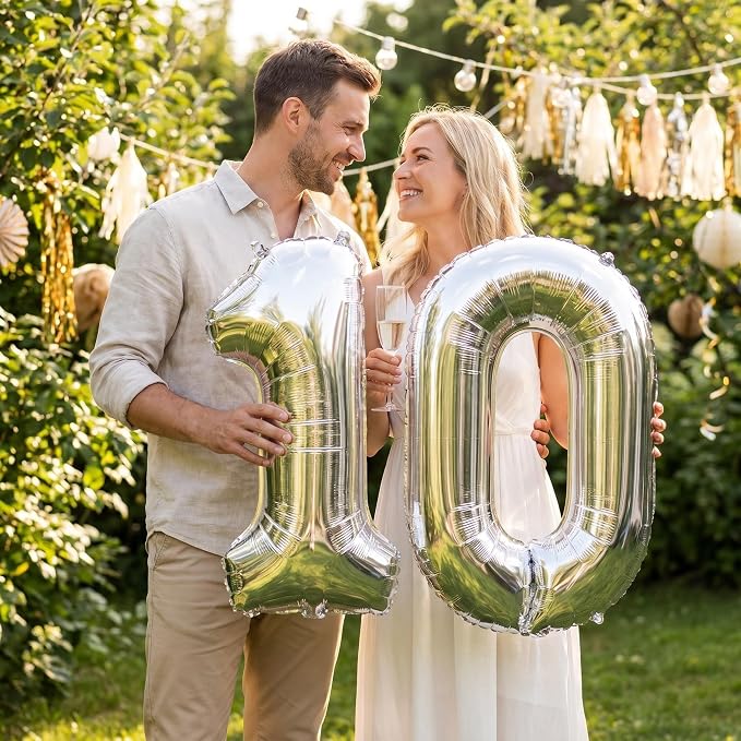 YPSelected 32 Inch Large Foil Helium Number Balloon Birthday Wedding Party 0-9 - Image 3