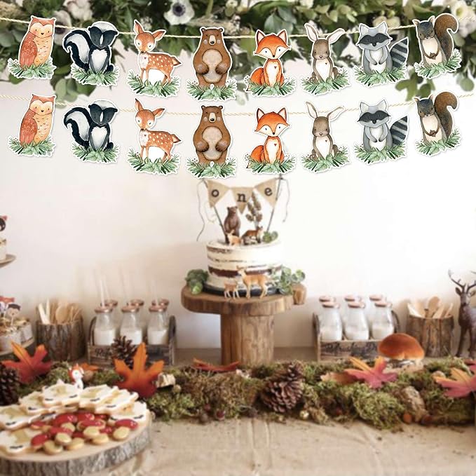 Woodland Baby Shower Banner, Woodland Animals Party Decorations | Welcome Baby - Image 5
