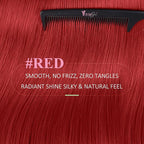 YoungSee Tape in Hair Extensions Red Tape in Extensions Human Hair 18Inch Tapes in Real Hair Red Long for Women 10Pcs 25G