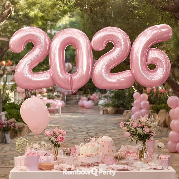 RainbowQ Pink 27 Balloon Number 40 Inch 0-40 Foil Large Balloons | Big Mylar 27 - Image 6