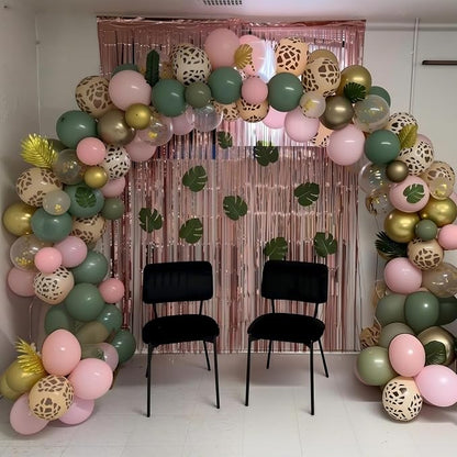 Sage Green Pink Gold Balloons Wild One Birthday Decorations 12inch Light Pink - Image 8
