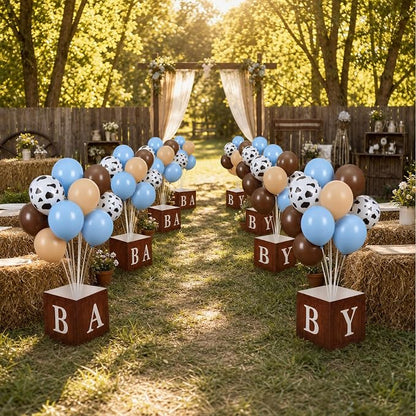 Blueweenly 6 Sets Cowboy Baby Shower Table Centerpieces Western Baby Shower - Image 5