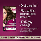 Schwarzkopf Keratin Permanent Hair Dye Cream, 6.0 Delicate Praline, Professional Quality Color for Up to 100% Gray Coverage, Bond Enforcing System