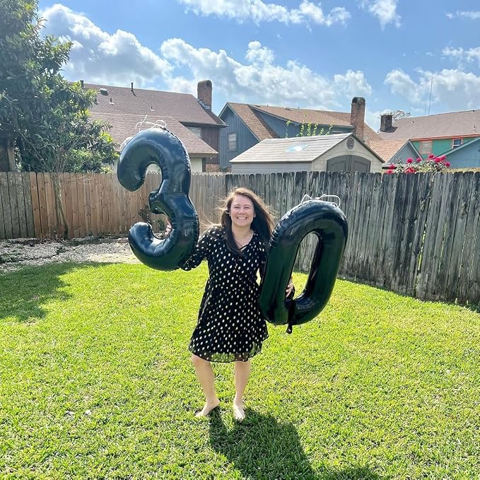 Black Number 8 Balloon 40 Inch - Image 3
