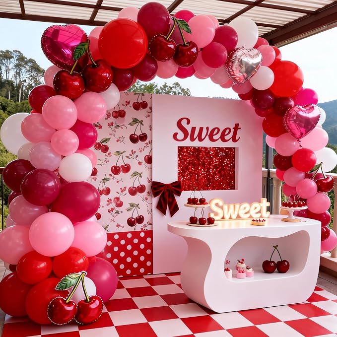 Pink and Red Balloon Set, Valentine Balloons Decorations, 12 Inch Red Pastel - Image 4