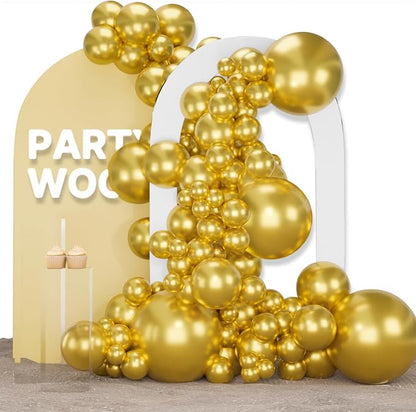 PartyWoo Gold Balloons 155pcs Different Sizes of 18 12 10 5 Inch | Balloons by PartyWoo
