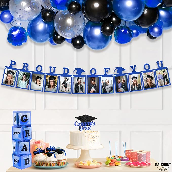 KatchOn Blue Graduation Photo Banner 2026 10 Feet | Proud of You Banner - Image 6