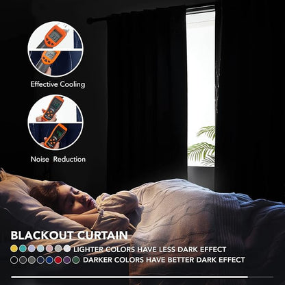 Deconovo Blackout Back Tab Curtains - Image 3