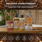 Christmas Spa Gift Basket, Bath Spa Kit for for Men Dad Birthday Bath Gifts Classic Perfume Bath Set for him, men's Shower Gift Basket mens personal care sets Man Bath Beard Spa Gift Baskets Mens Gift