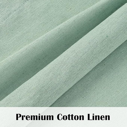 Boho Kitchen Curtains 24 Inch Length, Farmhouse Cotton Linen Tier Curtains - Image 4
