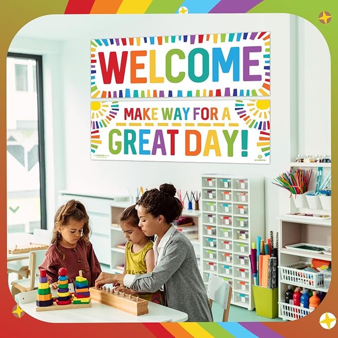 Sproutbrite 2 Welcome Educational Posters & Chart Welcome Banner 13.5"x39" - Image 4