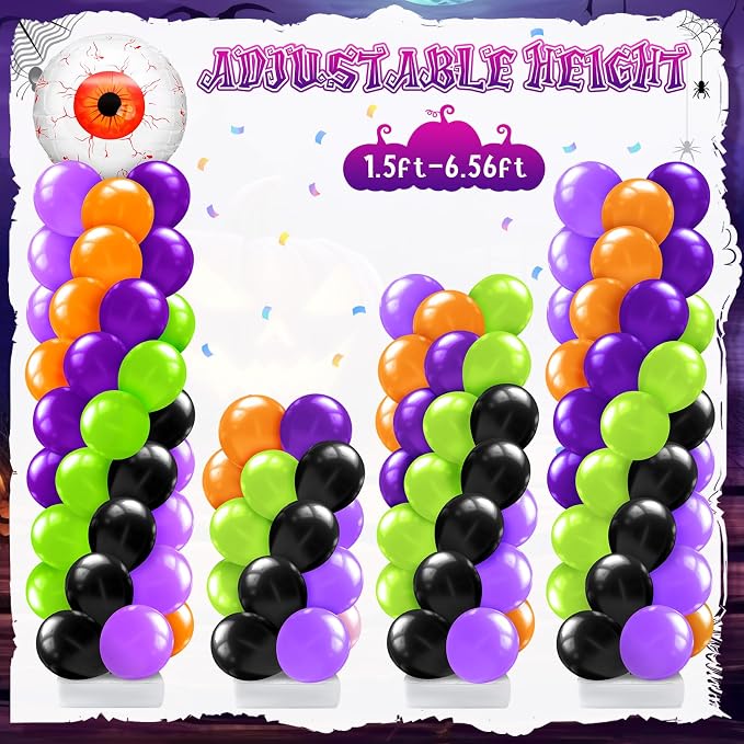 Kasyat 2 Set Halloween Eyeball Balloon Column Stand Kit - Image 5