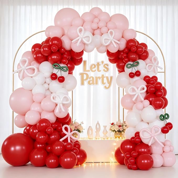 Red Cherry Balloon Garland Arch Kit by Unknown