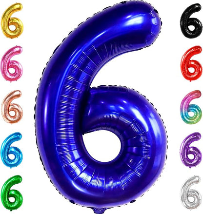 KatchOn, Giant Navy Blue Number 6 Balloon by KatchOn