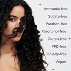 Hally Hair Color Cloud Hair Dye (Black) - Demi-Permanent Foam Hair Color for Women & Men - Mess-Free & Long-Lasting Hair Dye Kit, Hair Coloring Products Wash Out in 4-6 Weeks, Vegan