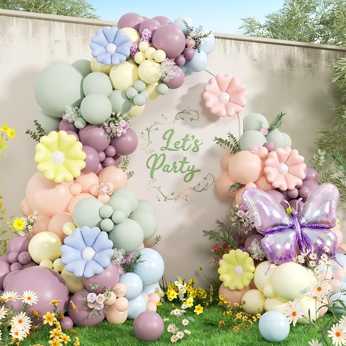 143pcs Wildflower Balloon Arch Kit by Unknown
