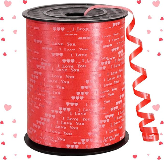 BEISHIDA Valentine Ribbon, Balloon String Printed I Love You 500 Yards by Beishida