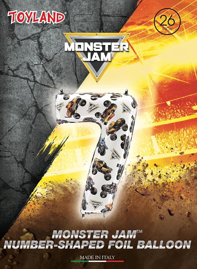 Toyland® 26" Monster Jam™ Number 7 Foil Balloon - Image 2