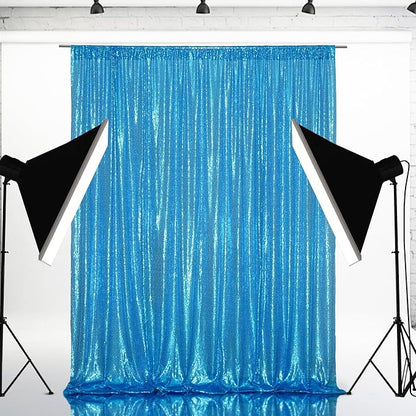 Eternal Beauty Turquoise 3mm Sequin Backdrop 10x10 Ft - Image 2